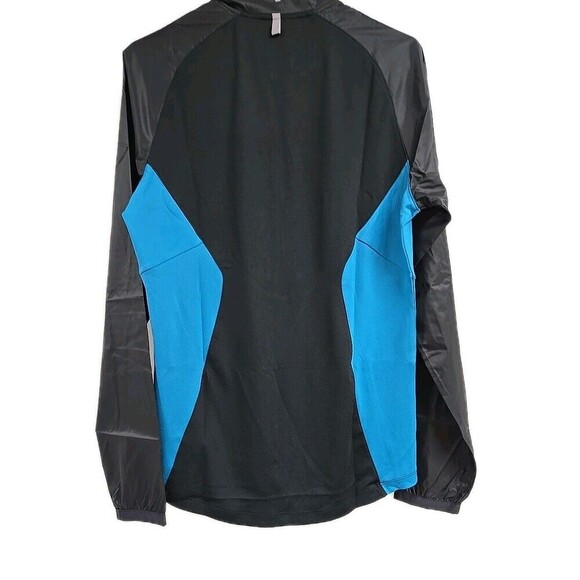 Mizuno Static BT HZ Windtop Windbreaker Full-Zip Jacket Black Blue Men's Size S - Picture 3 of 9